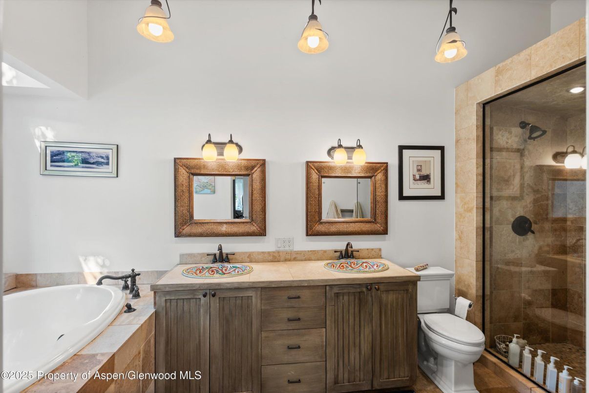 Bathroom, Dual Sink Vanities, Glass Shower, Interior