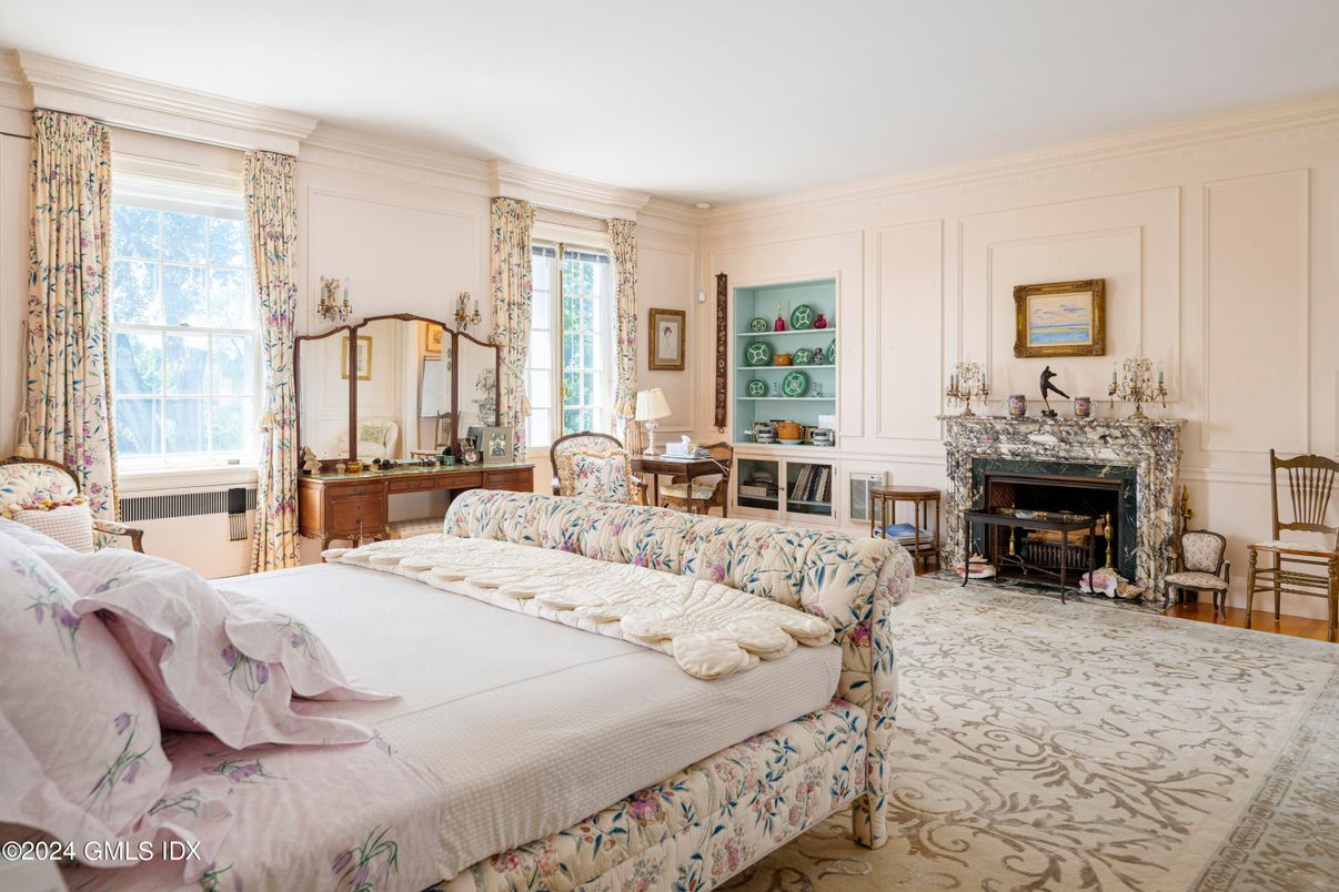 Bedroom, Fireplace, Interior