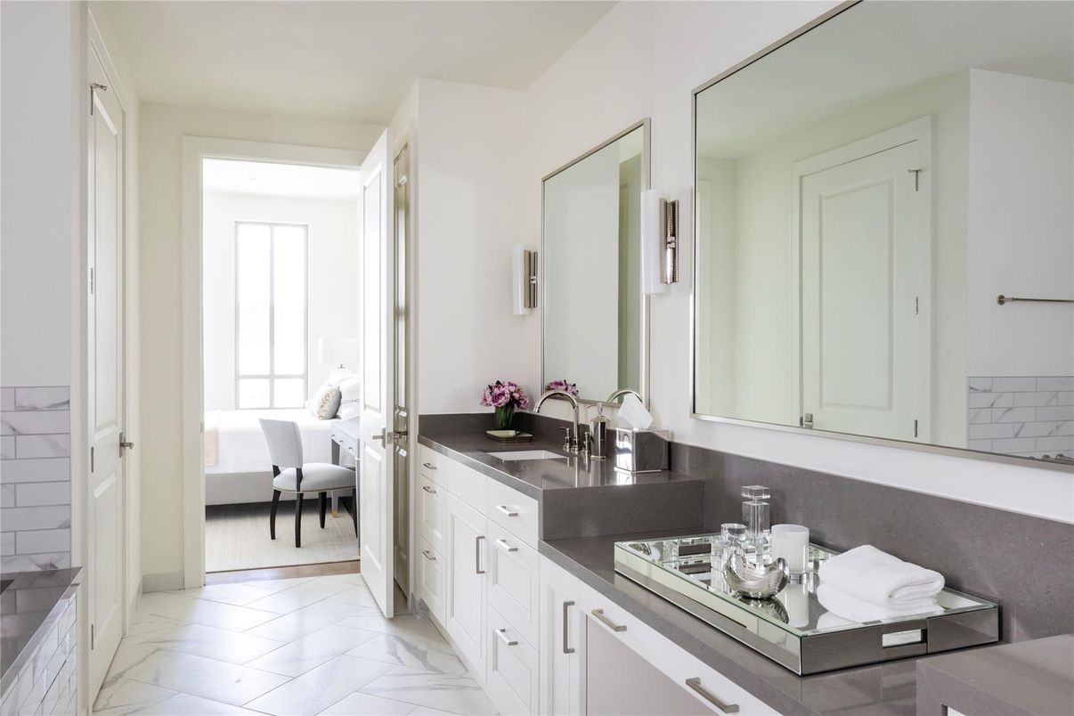 Bathroom, Dual Sink Vanities, Interior, Marble