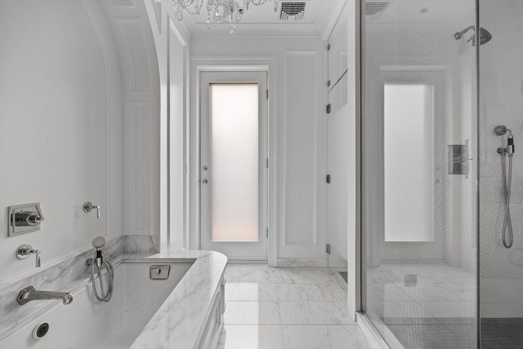 Bathroom, Glass Shower, Interior, Marble