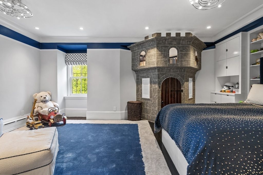 Bedroom, Fireplace, Interior, Recessed Lighting