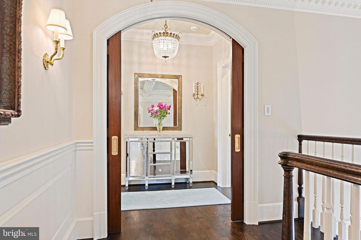 Chandelier, Interior, Wood Texture Flooring