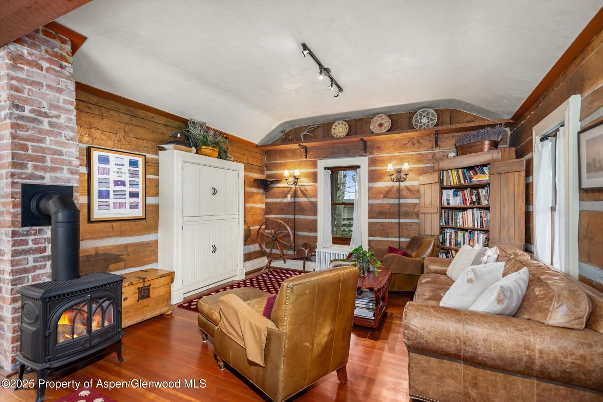 Fireplace, Interior, Living room, Stone Walls, Wood Texture Flooring, Wooden Walls