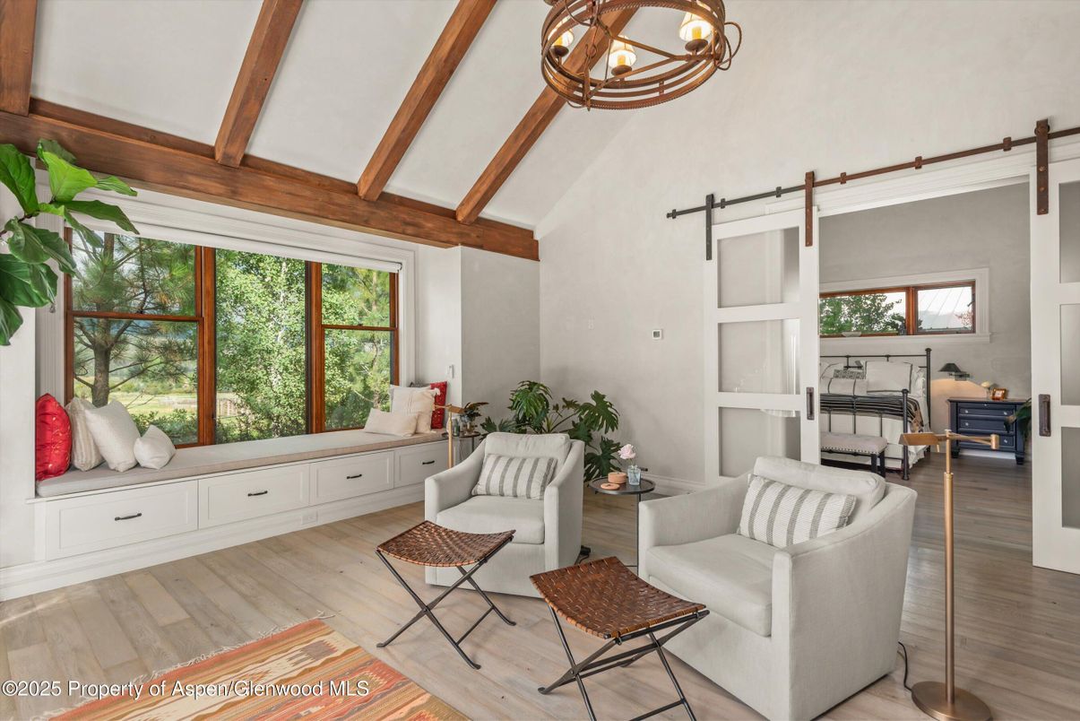 Interior, Living room, Pendant Lights, Wooden Beams, Wood Texture Flooring