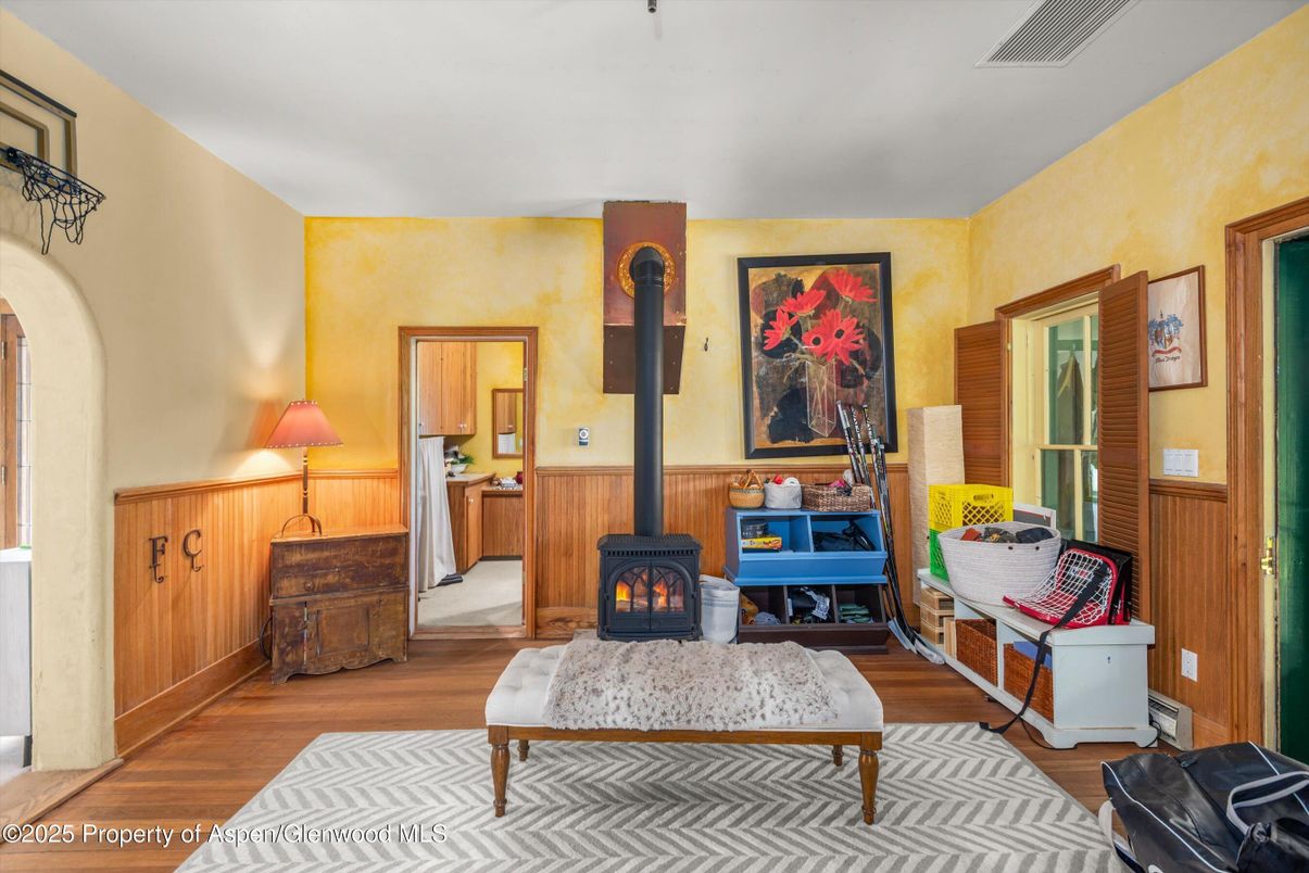 Fireplace, Interior, Wood Texture Flooring