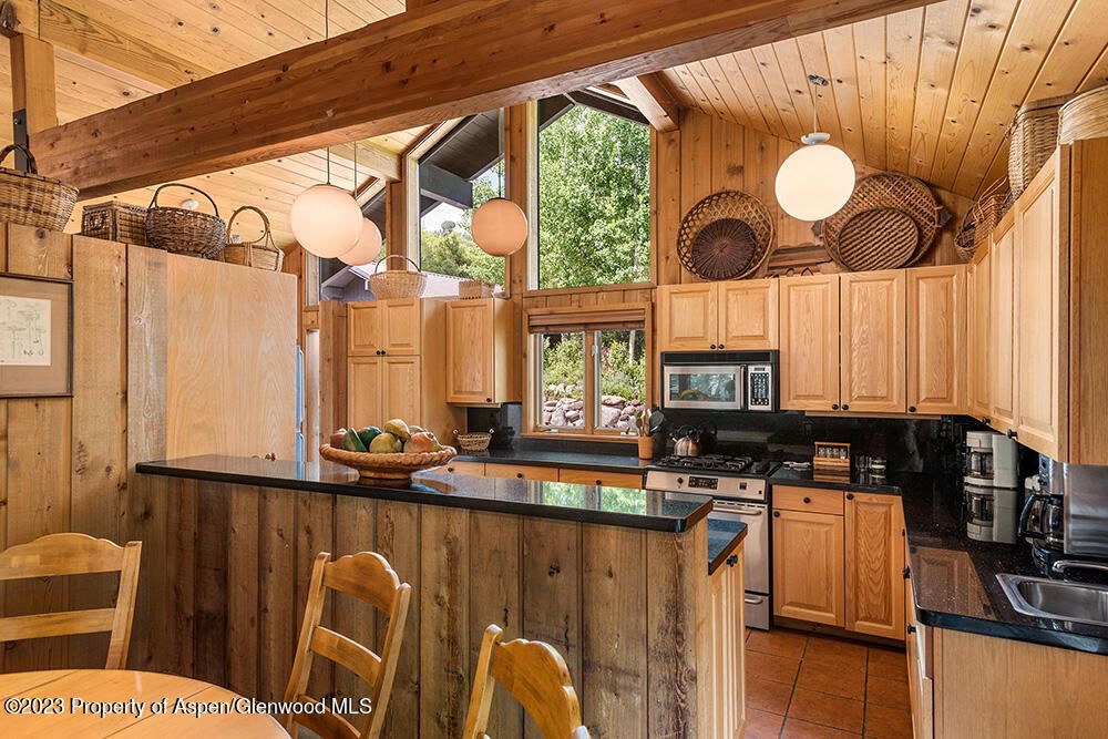 Interior, Kitchen, Pendant Lights, Wooden Beams, Wooden Ceilings, Wooden Walls