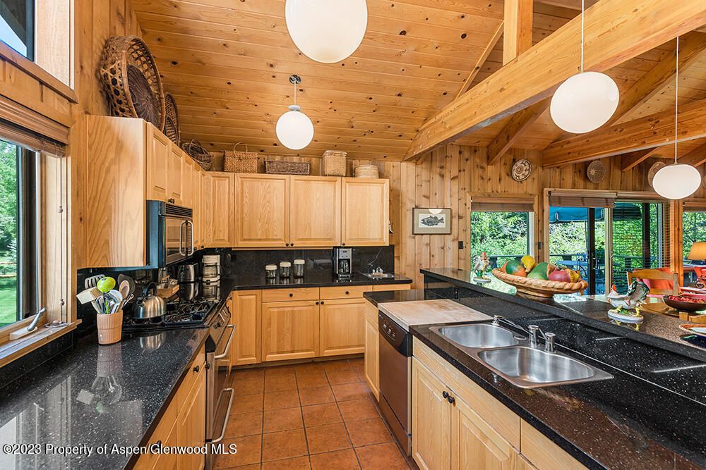 Interior, Kitchen, Pendant Lights, Wooden Beams, Wooden Ceilings, Wooden Walls