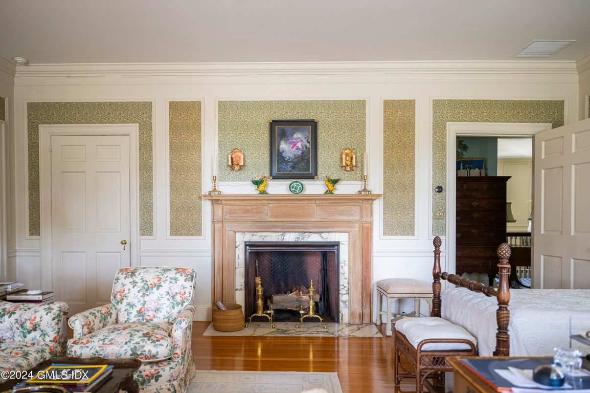 Fireplace, Interior, Wood Texture Flooring