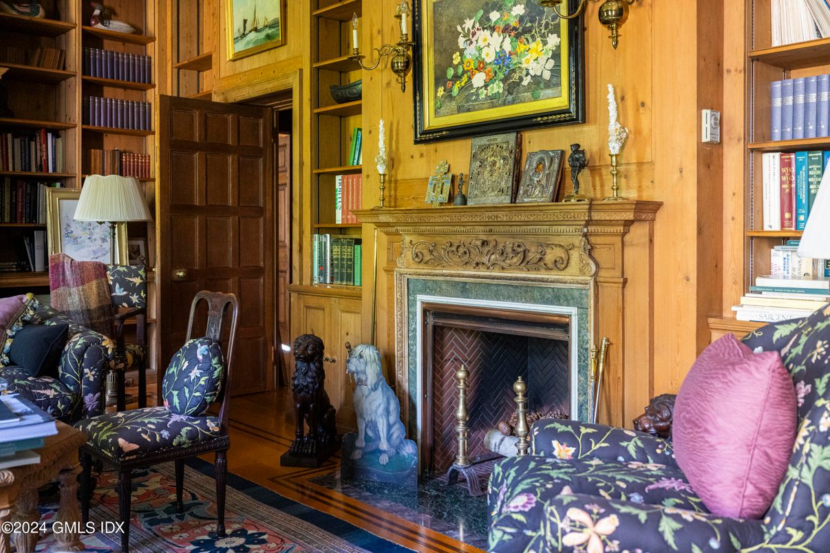 Fireplace, Interior, Wooden Walls