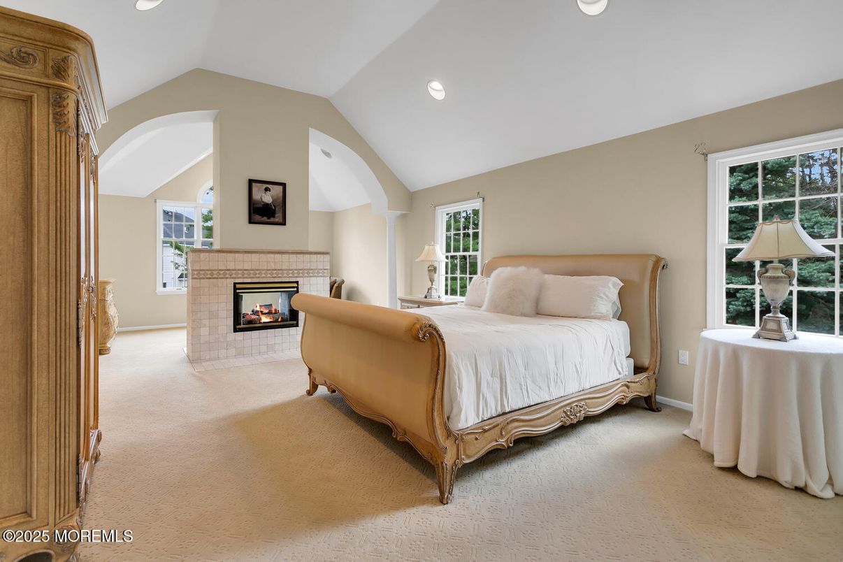 Bedroom, Fireplace, Interior, Recessed Lighting