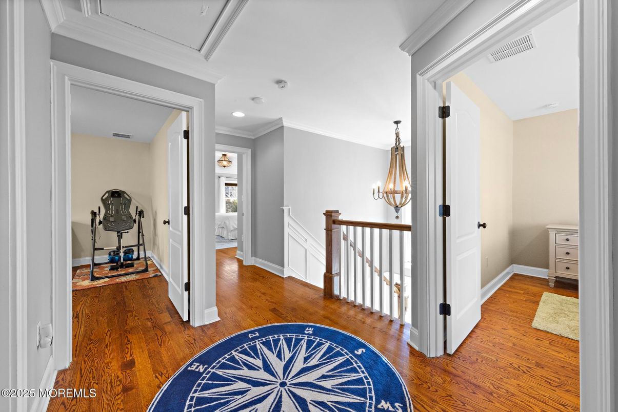 Chandelier, Interior, Recessed Lighting, Wood Texture Flooring