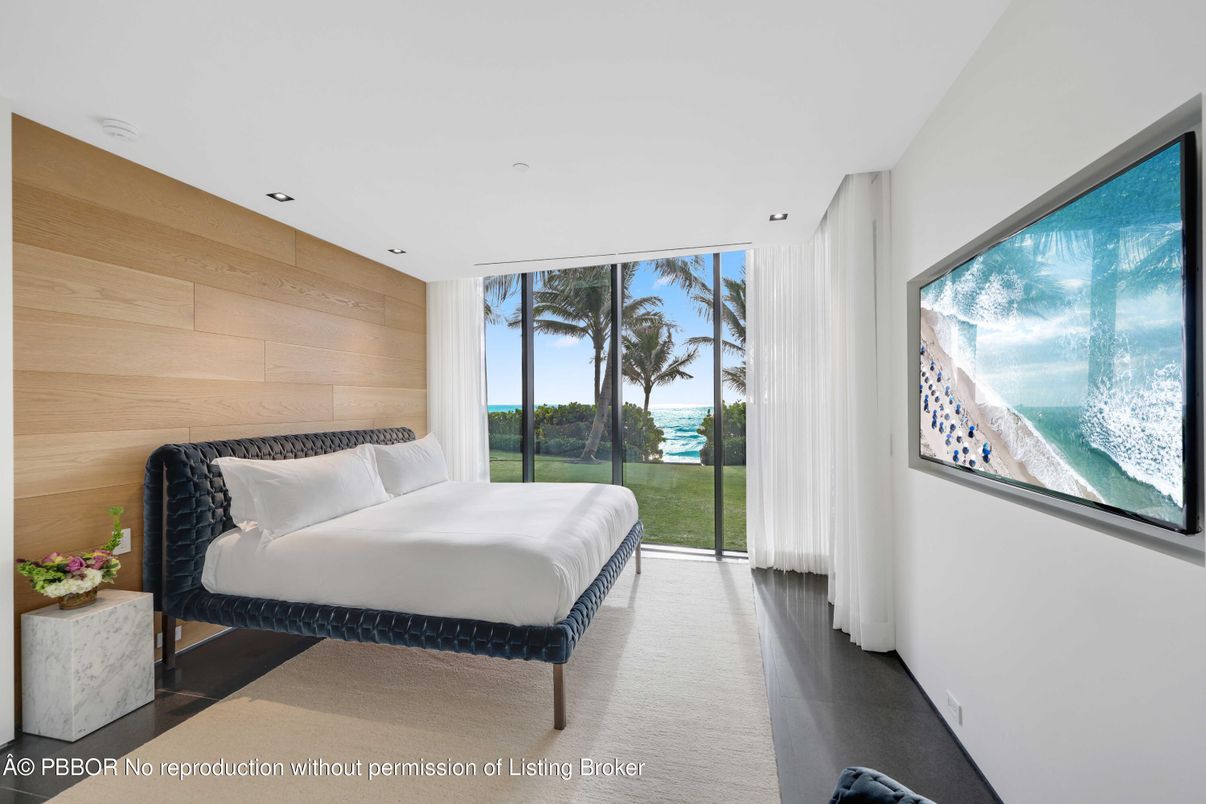 Bedroom, Interior, Recessed Lighting, Water, Wooden Walls