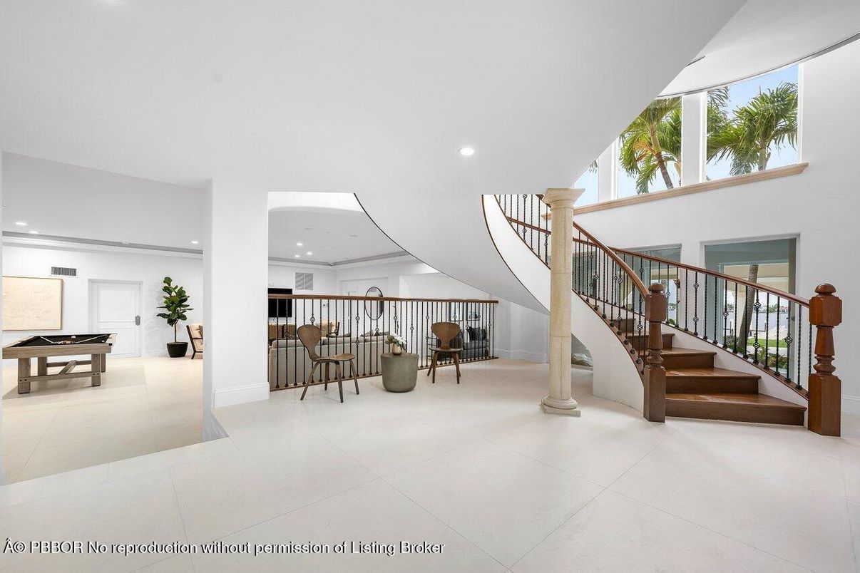 Billiard Table, Game Room, Interior, Recessed Lighting