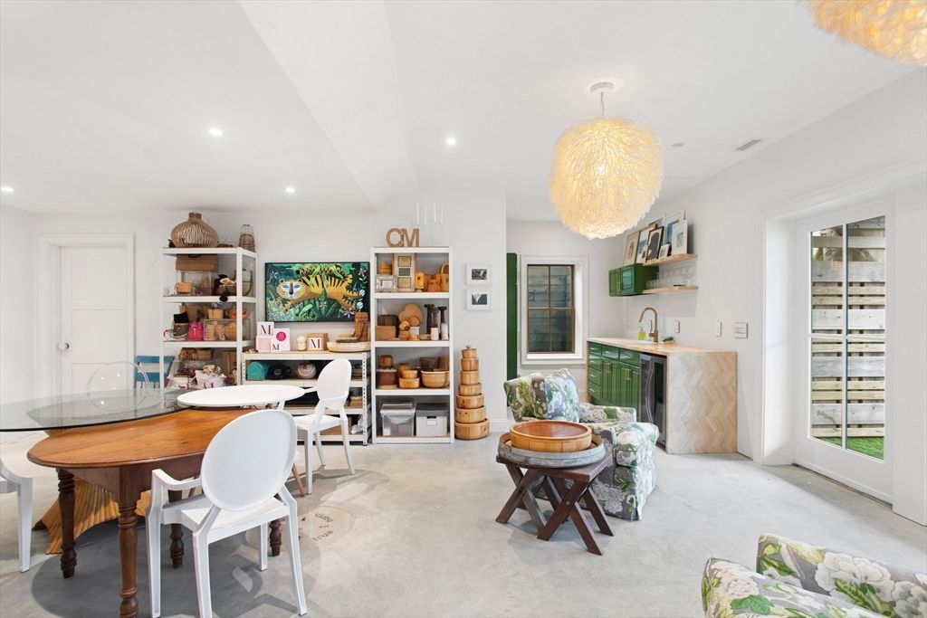 Chandelier, Home Office, Interior, Recessed Lighting