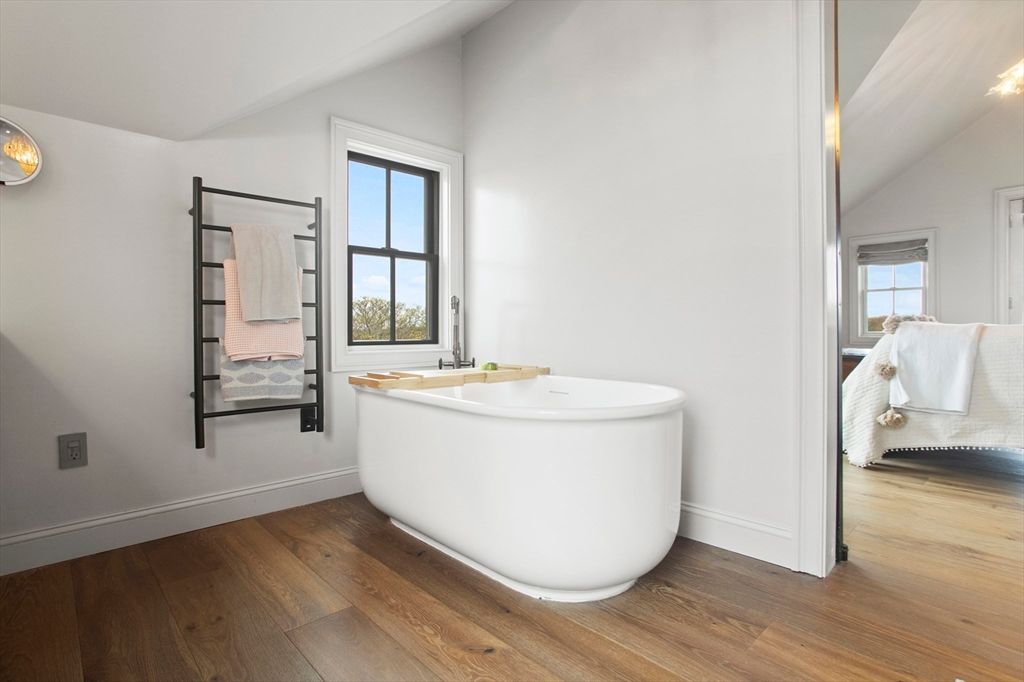 Bathroom, Free Standing Baths, Interior, Wood Texture Flooring