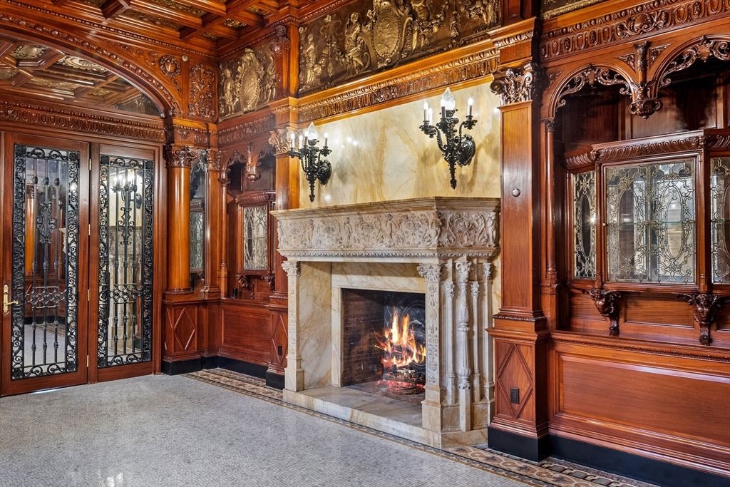 Fireplace, Interior, Wooden Beams, Wooden Walls