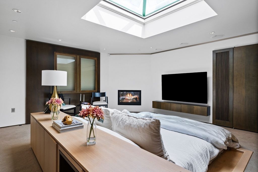 Fireplace, Interior, Living room, Recessed Lighting