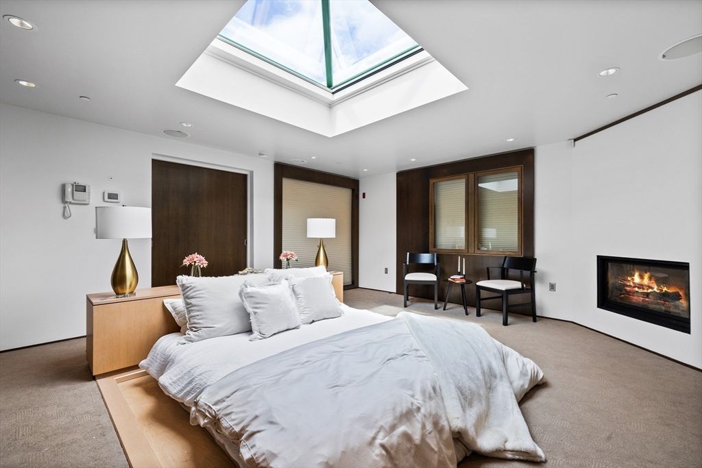 Bedroom, Fireplace, Interior, Recessed Lighting