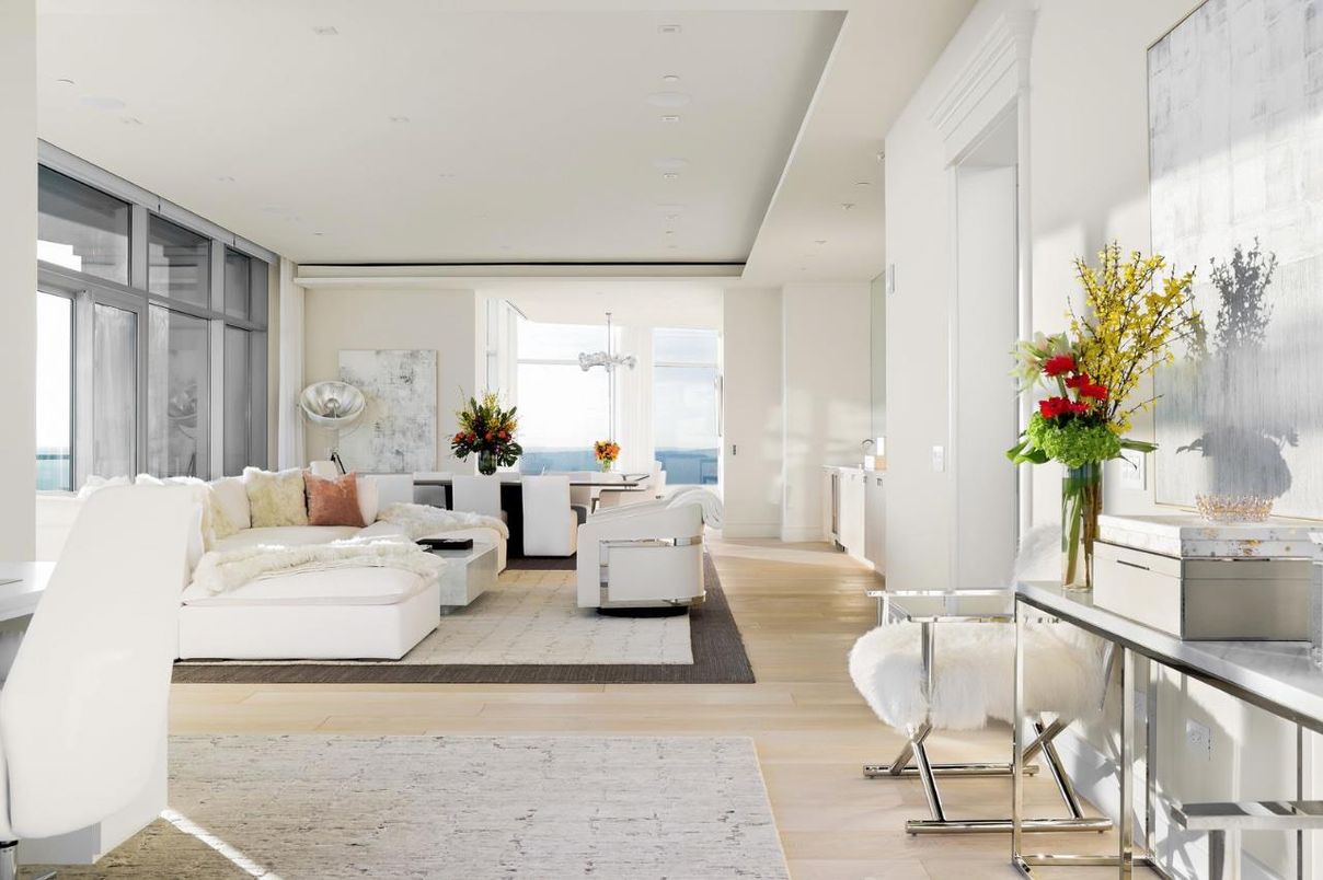 Interior, Living room, Recessed Lighting, Water, Wood Texture Flooring