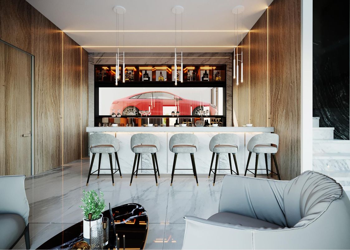 Interior, Marble, Pendant Lights