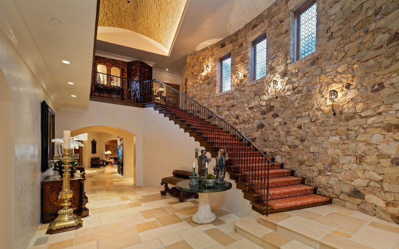 Interior, Recessed Lighting, Stone Walls