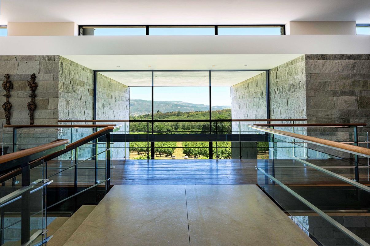 Interior, Stone Walls, Wood Texture Flooring