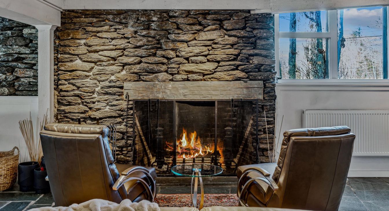 Fireplace, Interior, Stone Walls