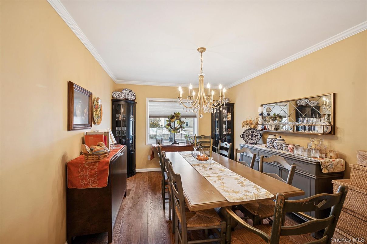 Chandelier, Dining room, Interior, Wood Texture Flooring